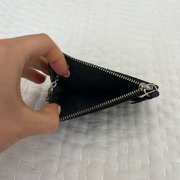 Coach pocket wallet. Black with key ring. - Picture 2 of 3